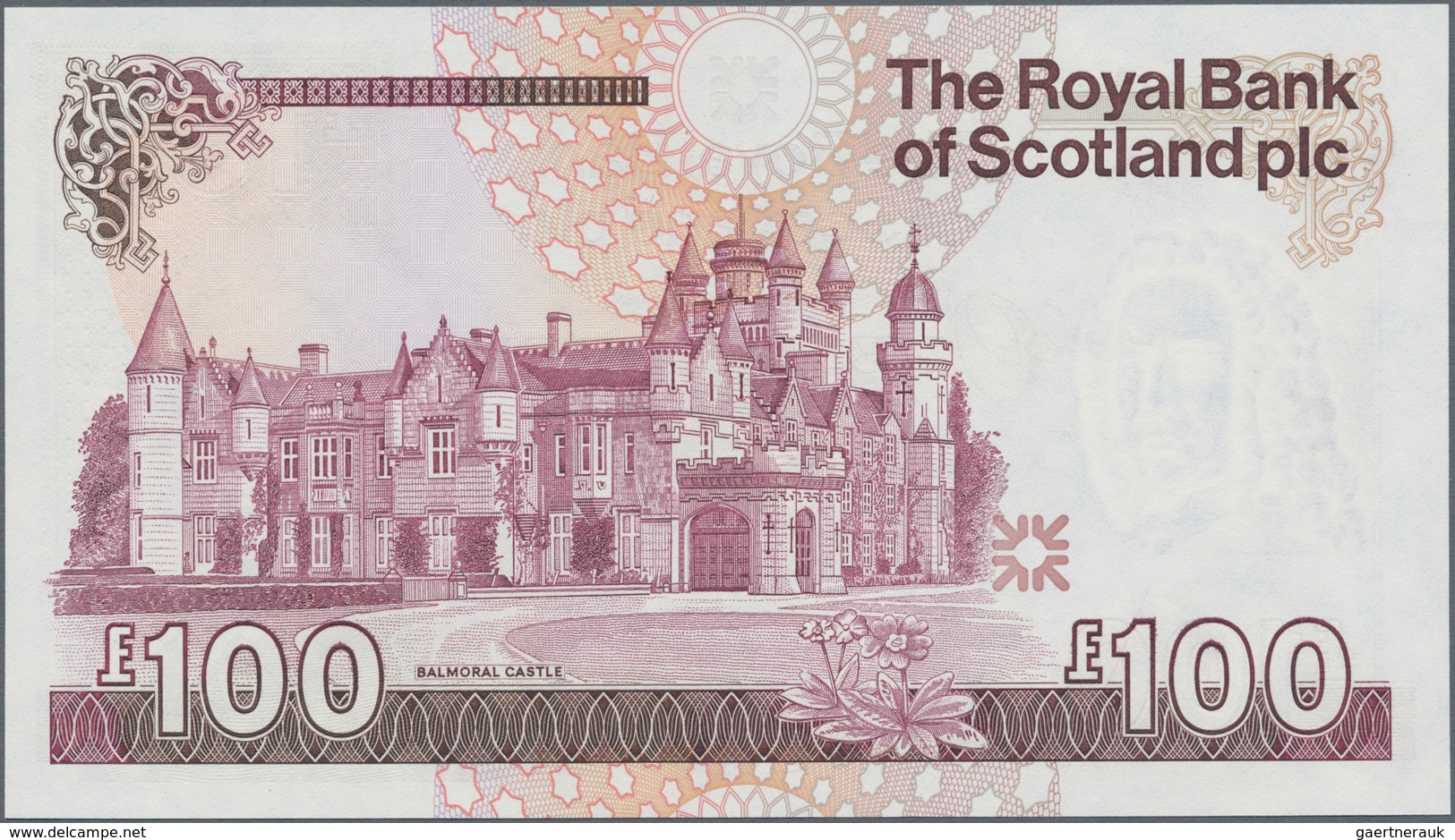 Scotland / Schottland: The Royal Bank Of Scotland Plc 100 Pounds 2000, P.350d In Perfect UNC Conditi - Autres & Non Classés