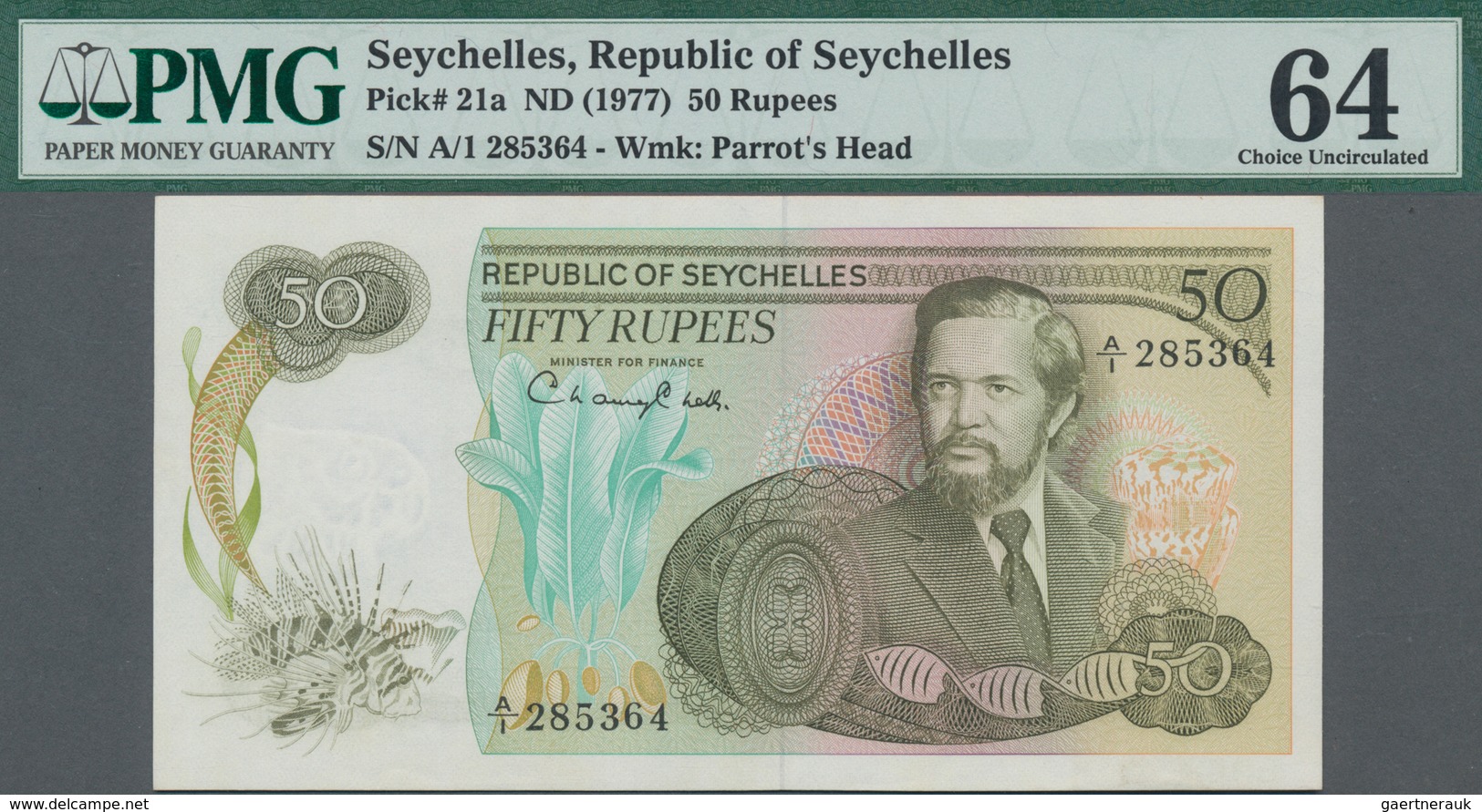 Seychelles / Seychellen: Republic Of Seychelles 50 Rupees ND(1977), P.21a, Beautiful Note In Excelle - Seychellen