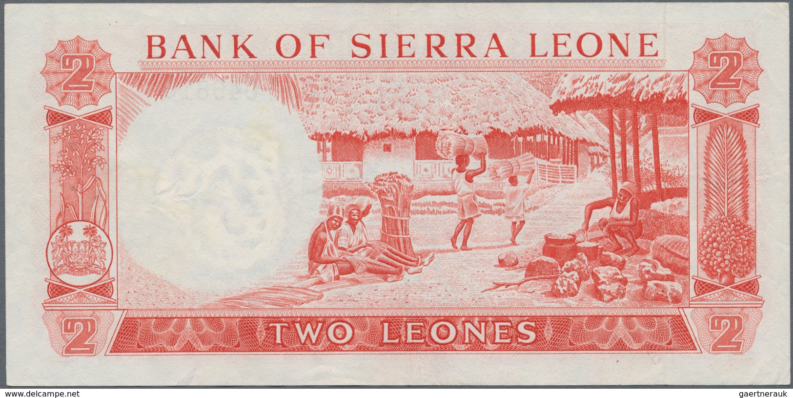 Sierra Leone: Bank Of Sierra Leone 2 Leones ND(1964-70), P.2d, Great Condition With Stronger Vertica - Sierra Leone