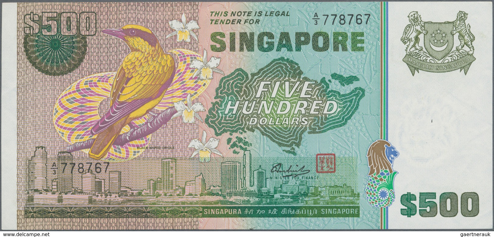 Singapore / Singapur: Board Of Commissioners Of Currency 500 Dollars ND(1977), P.15, Very Popular An - Singapur