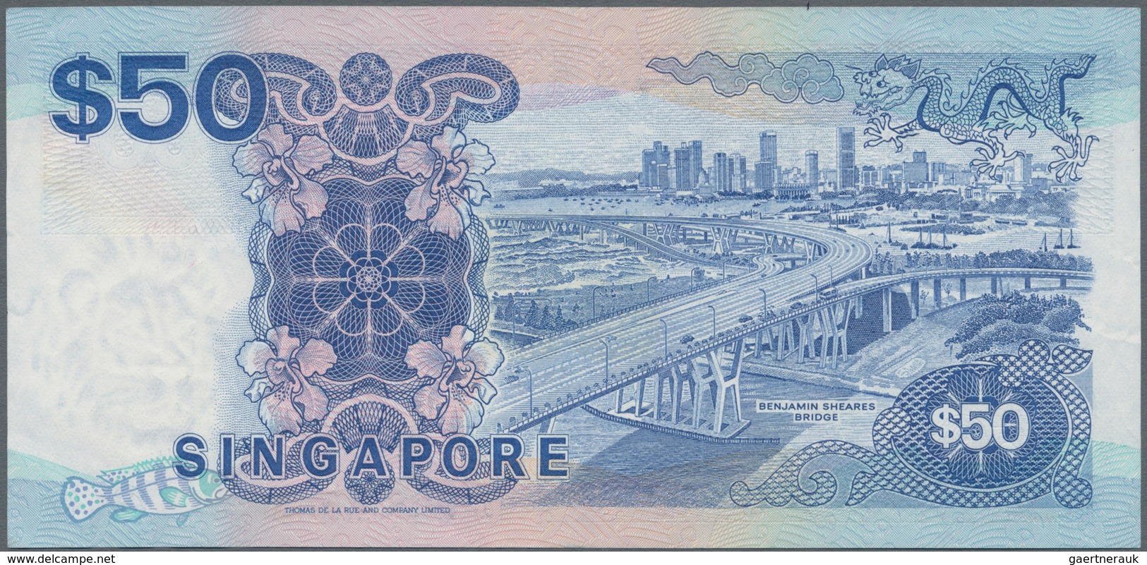 Singapore / Singapur: Board Of Commissioners Of Currency Pair With 50 Dollars ND(1987) P.22a (XF) An - Singapore