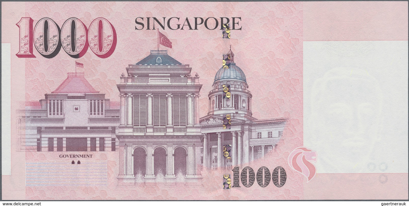 Singapore / Singapur: 1000 Dollars ND(2010-18), P.51i In Perfect UNC Condition. - Singapore