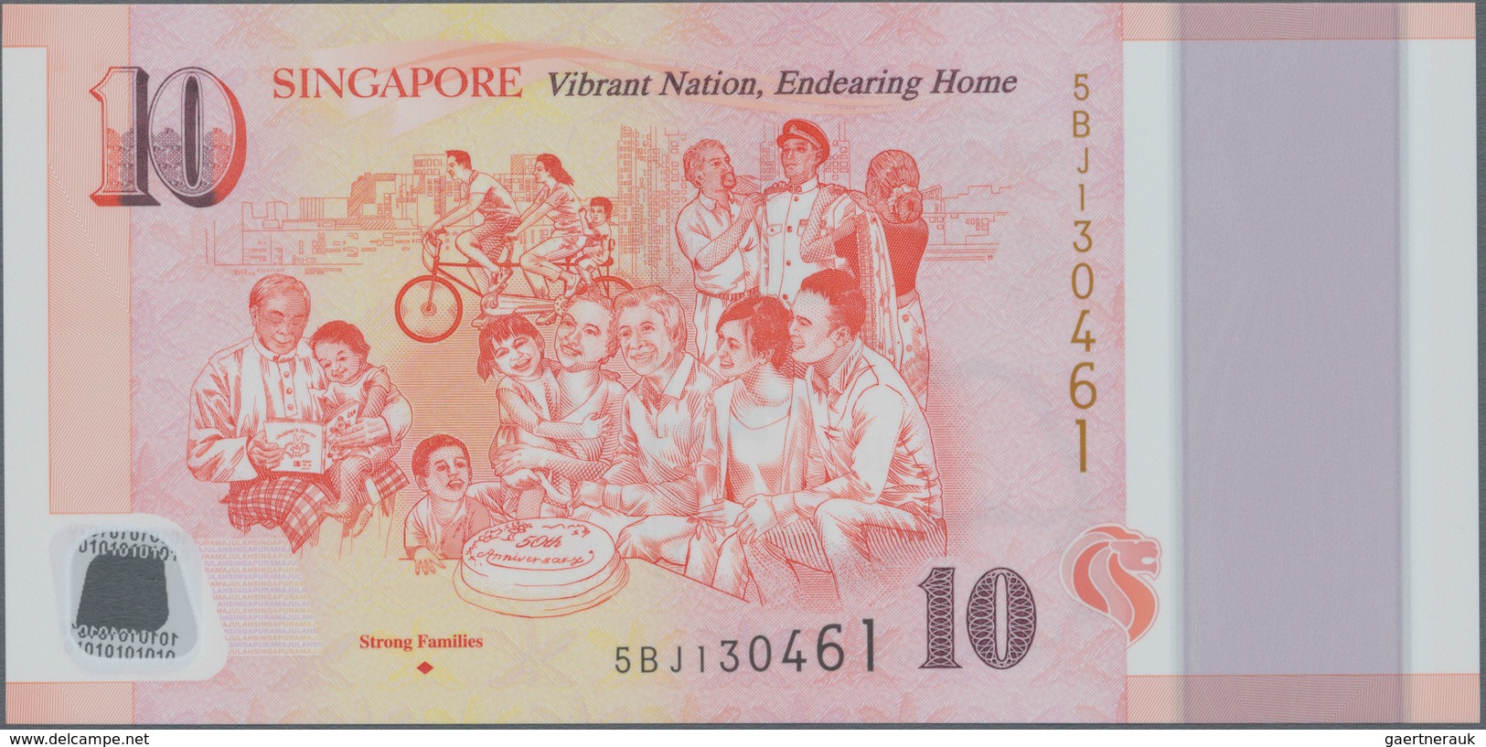 Singapore / Singapur: Monetary Authority of Singapore set with 6 banknotes of the 2015 series commem