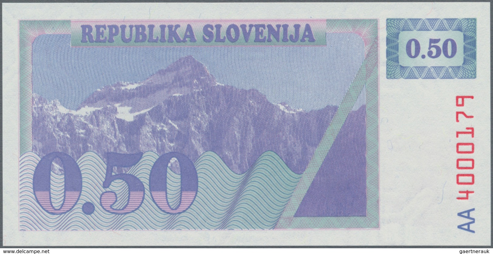 Slovenia / Slovenien: 0,50 Tolarja ND(1990), P.1A In Perfect UNC Condition. - Slovénie