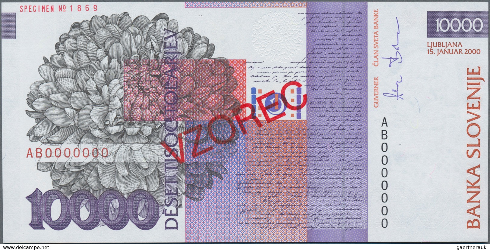 Slovenia / Slovenien: Banka Slovenije Set With 6 Banknotes With 200, 500, 2x 1000, 5000 And 10.000 T - Slowenien