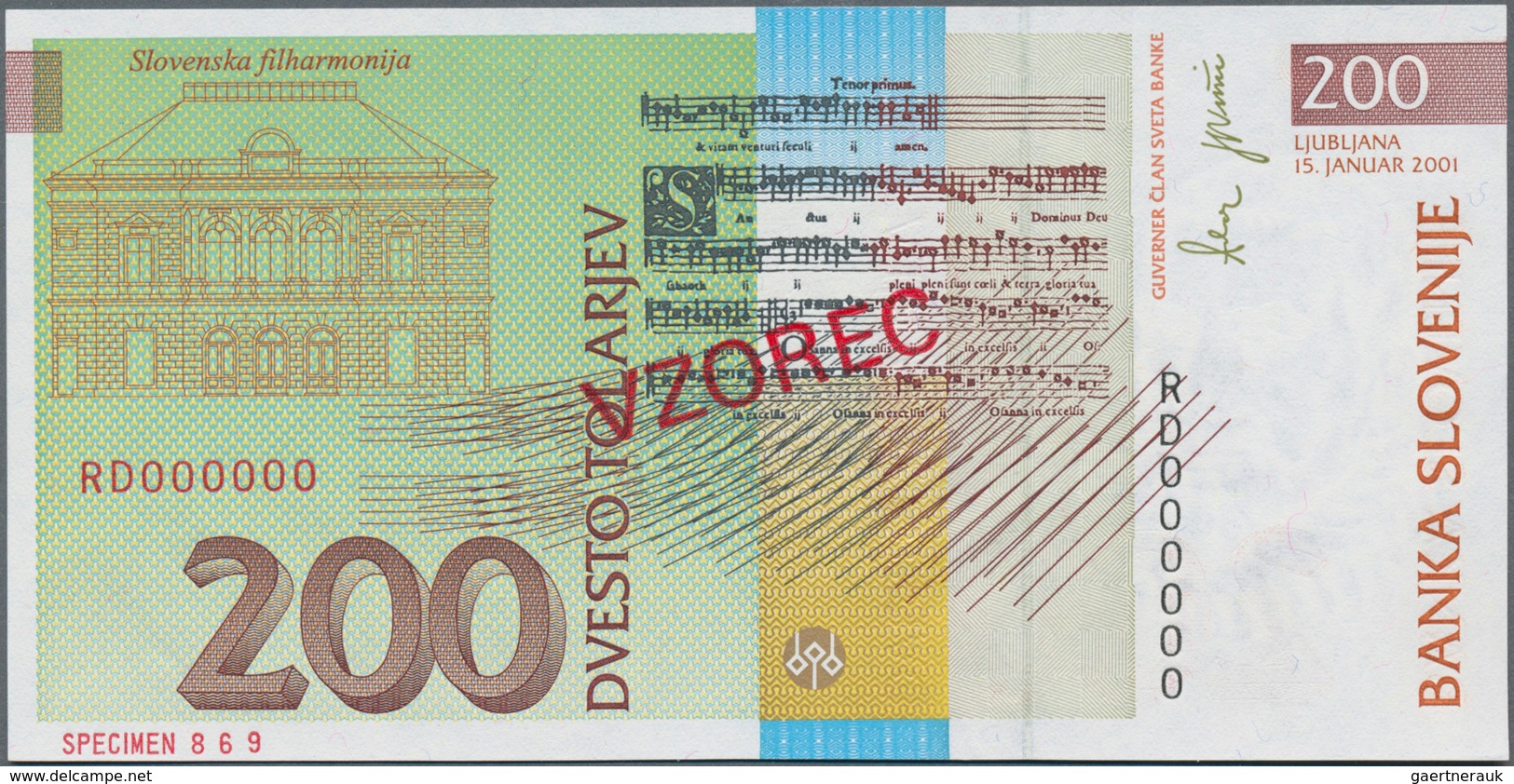 Slovenia / Slovenien: Banka Slovenije Set With 6 Banknotes With 200, 500, 2x 1000, 5000 And 10.000 T - Slowenien