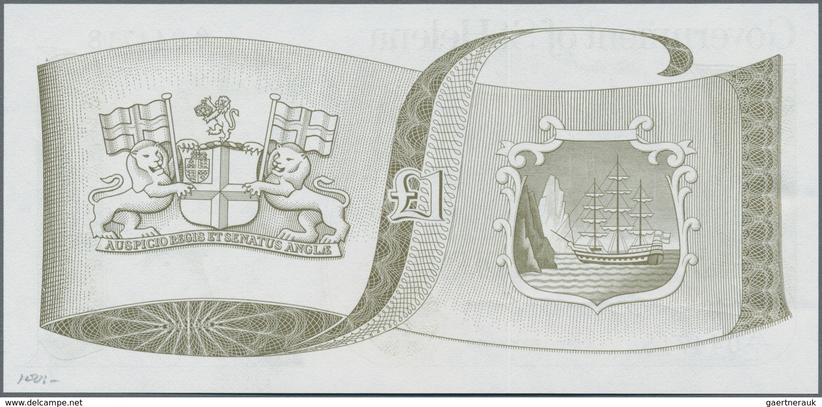 St. Helena: Government Of St. Helena Pair With 50 Pence And 1 Pound ND(1976-79), P.5, 6, Both In UNC - St. Helena
