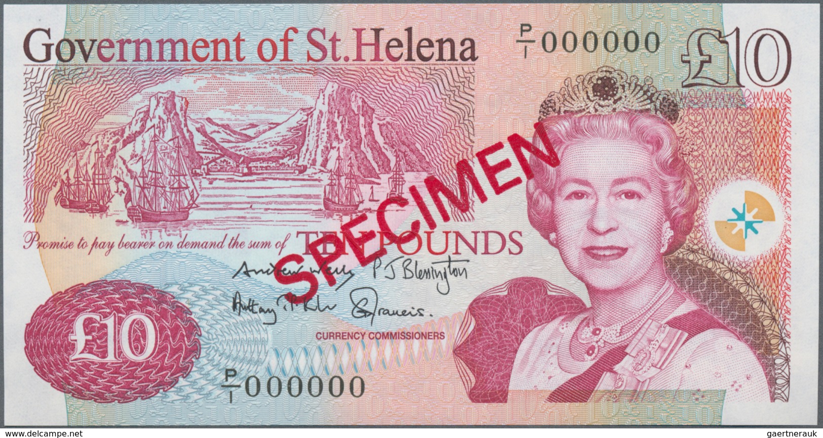 St. Helena: Government Of St. Helena 10 And 20 Pounds 2012 SPECIMEN, P.12bs, 13bs, Both With Red Ove - St. Helena