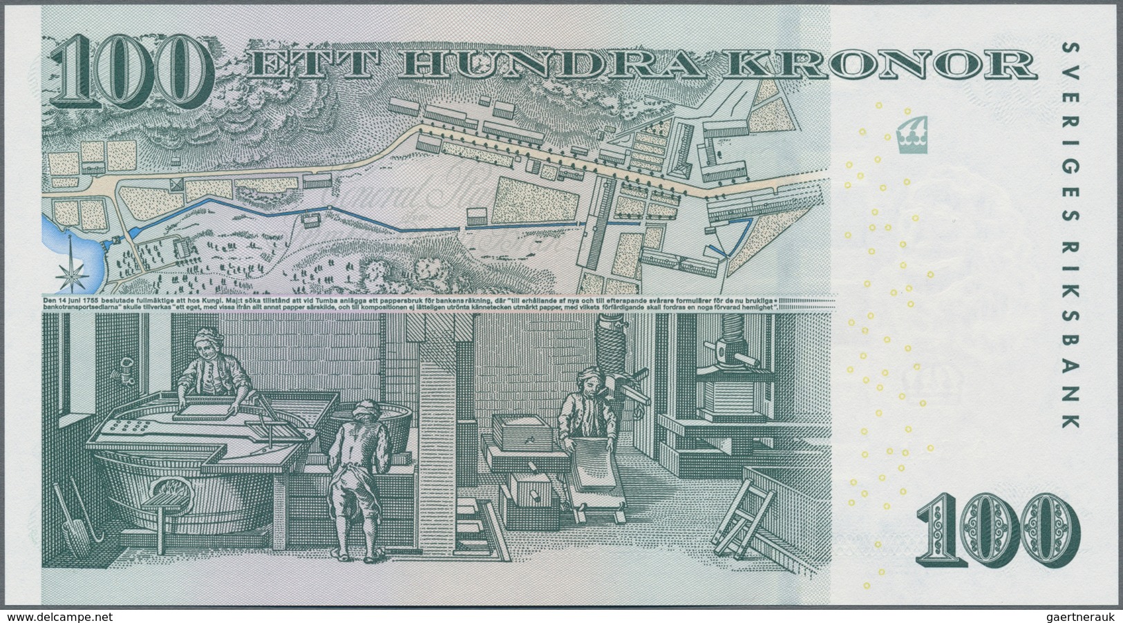 Sweden / Schweden: Sveriges Riksbank 100 Kronor 2005 Commemorating The 250th Anniversary Of Swedish - Suède