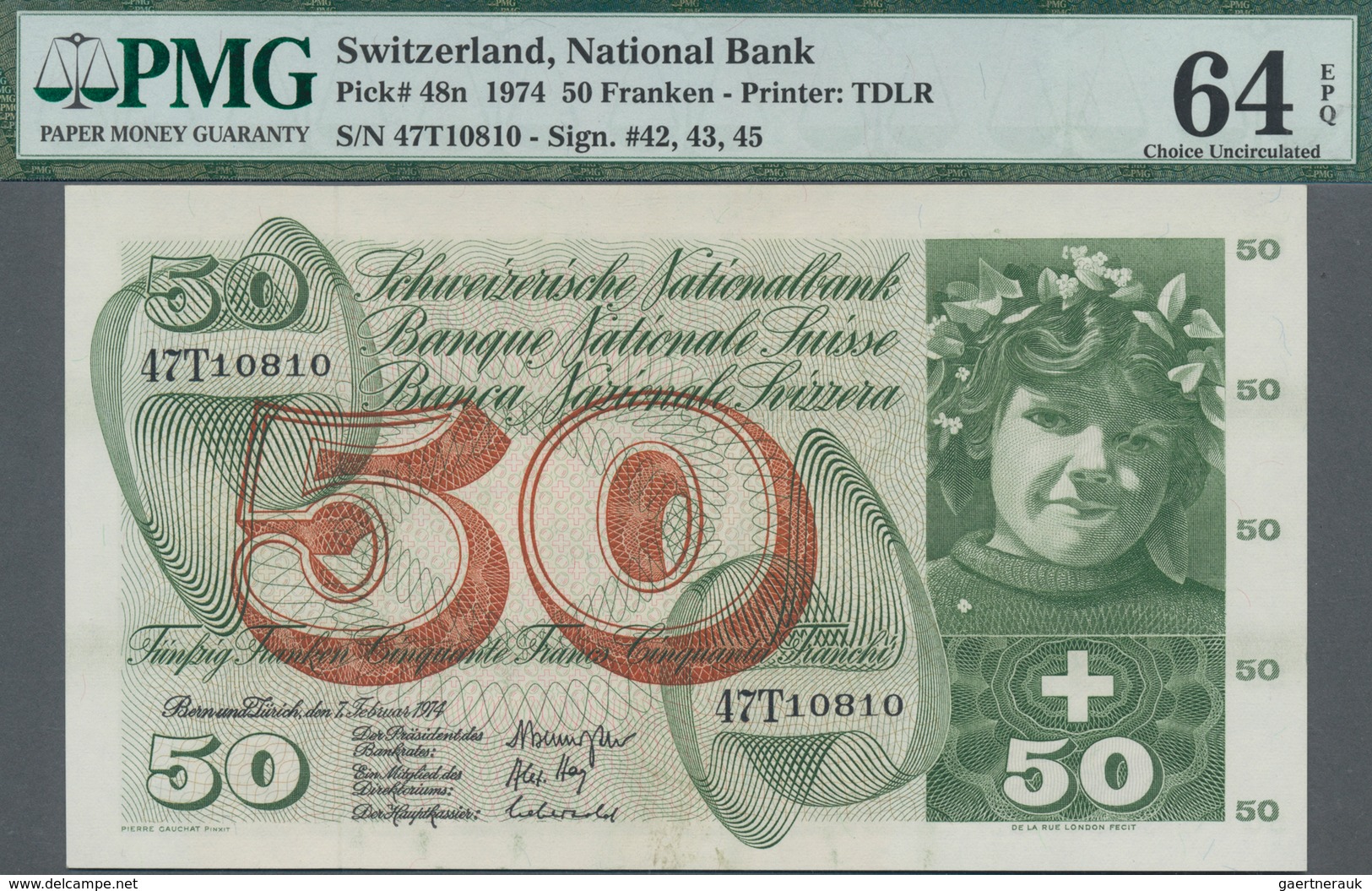 Switzerland / Schweiz: National Bank Of Switzerland Set With 3 Banknotes Comprising 10 Franken 1973 - Schweiz