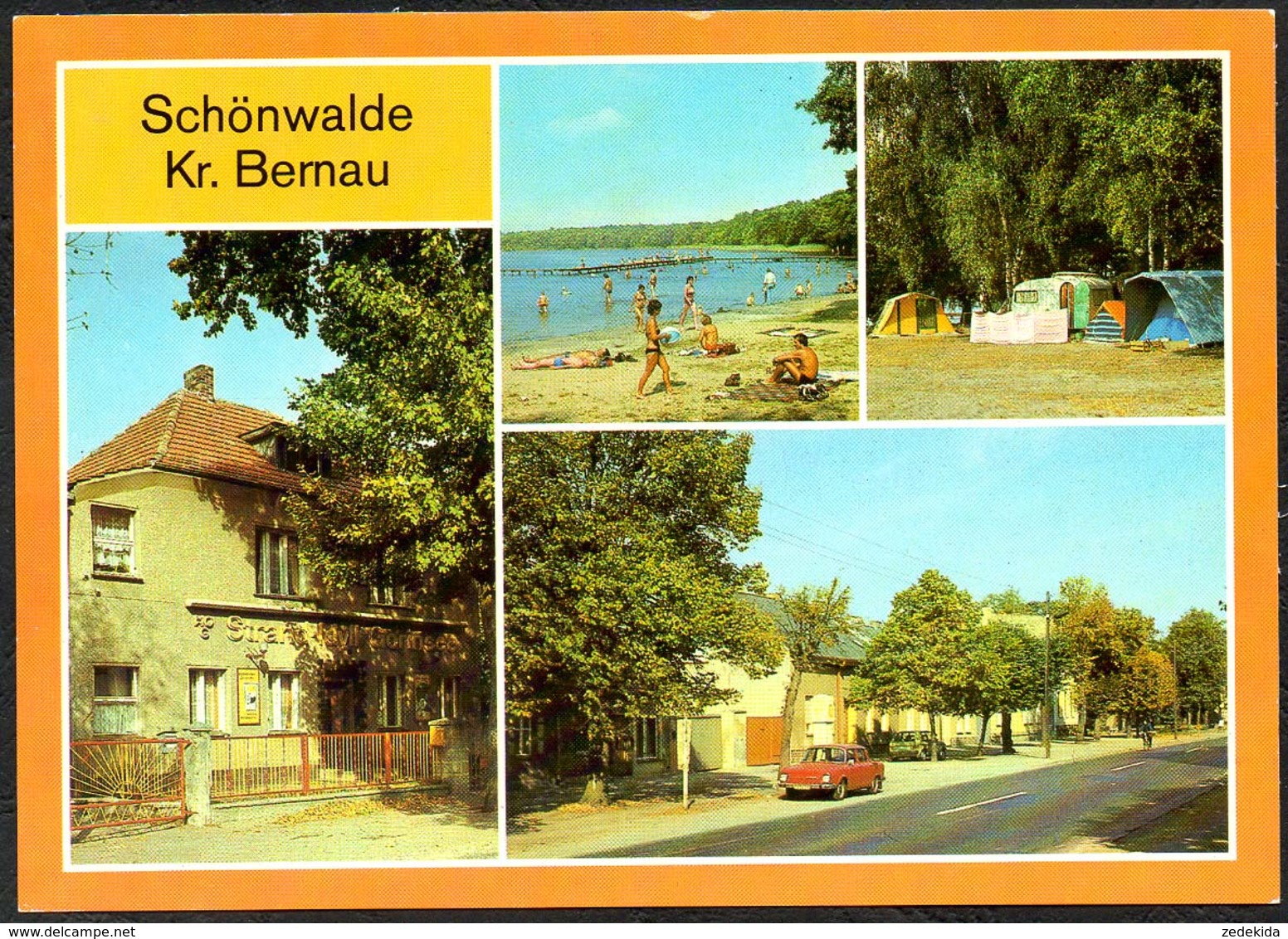 D2489 - TOP Schönwalde HO Gaststätte Strand Idyll Campingplatz E 20 - Bild Und Heimat Reichenbach - Bernau