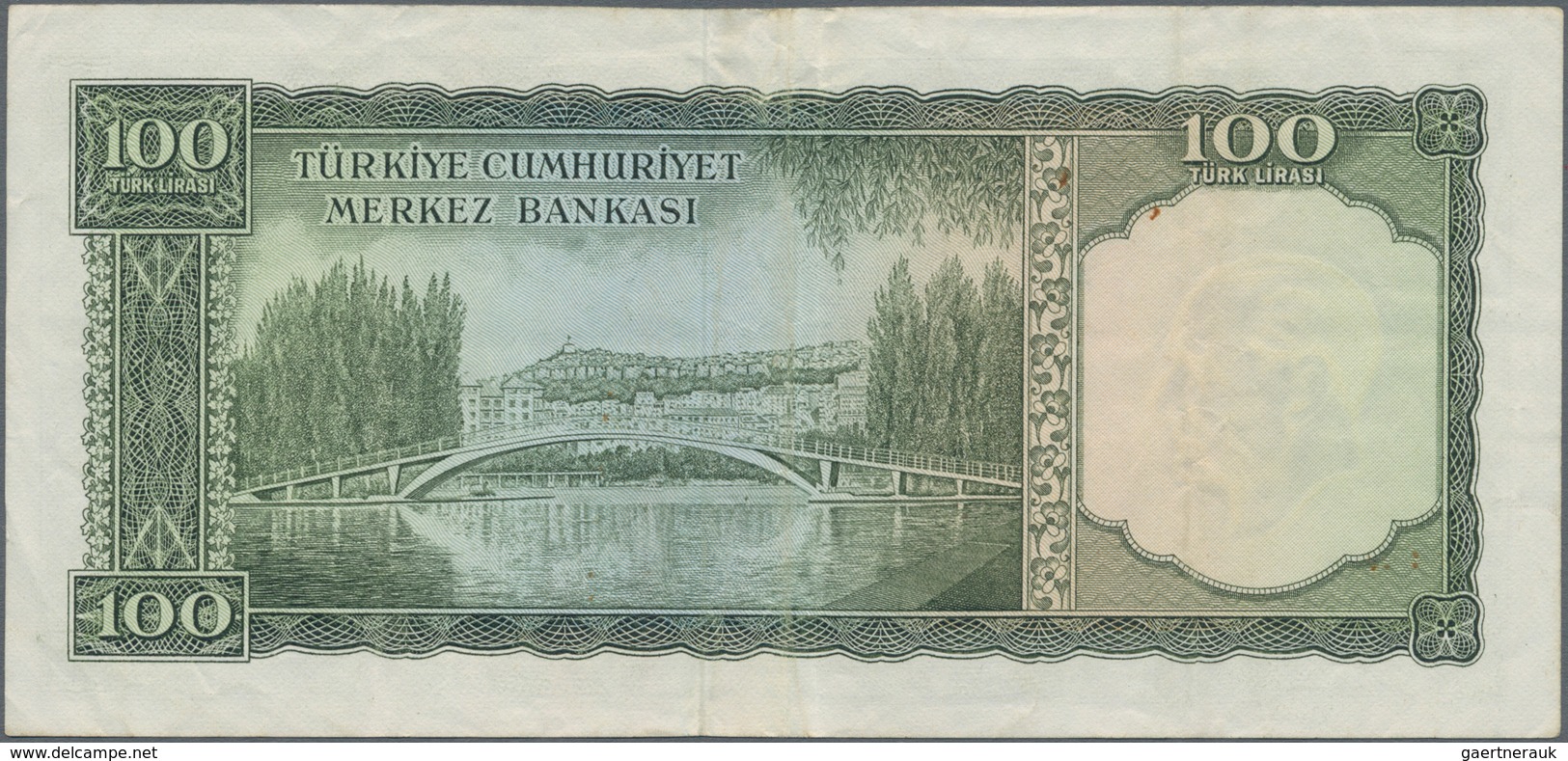 Turkey / Türkei: Pair With 10 Lira L.1930 (1951-61) P.161 (F+) And 100 Lira L.1930 (1951-65) P.177 ( - Turkey