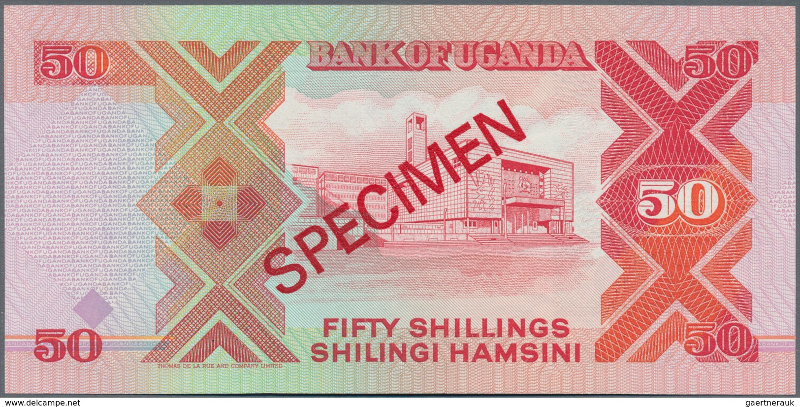 Uganda: Bank of Uganda set with 8 banknotes 5, 10, 20, 50, 100, 200, 500 and 1000 Shillings 1987/199