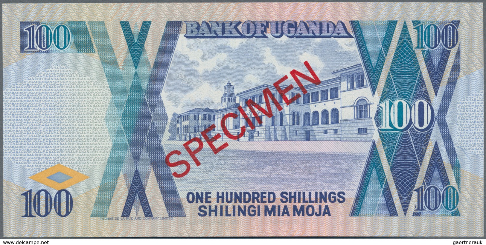 Uganda: Bank of Uganda set with 8 banknotes 5, 10, 20, 50, 100, 200, 500 and 1000 Shillings 1987/199