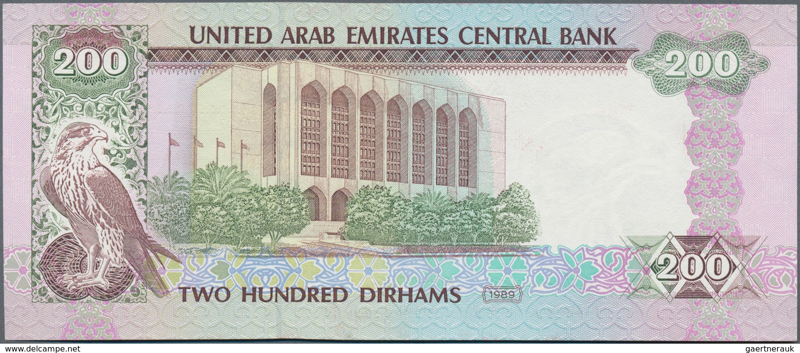 United Arab Emirates / Vereinigte Arabische Emirate: United Arab Emirates Central Bank 200 Dirhams 1 - Ver. Arab. Emirate