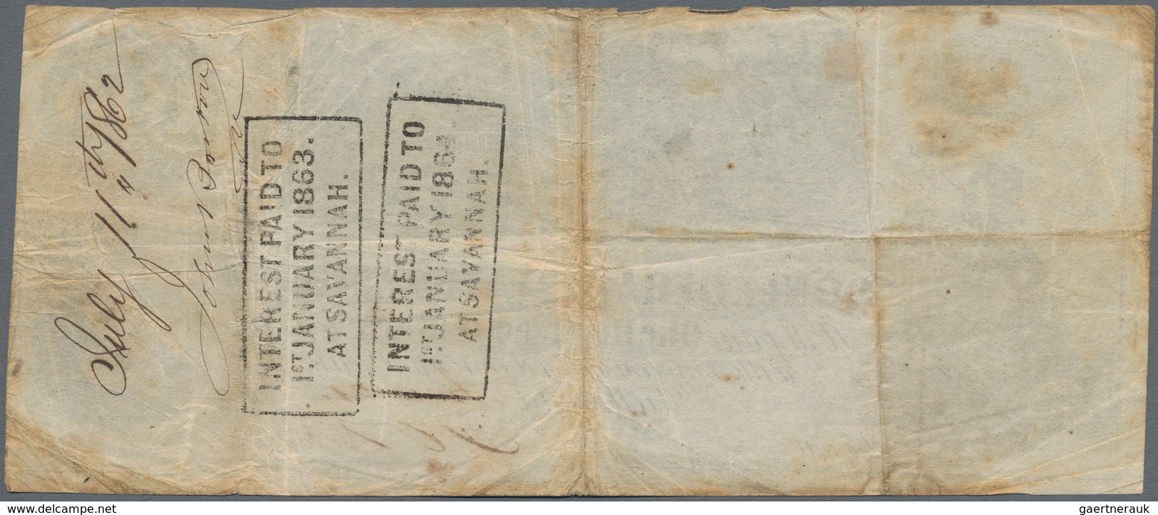 United States Of America - Confederate States: Treasury Of The Confederate States Of America, Pair W - Devise De La Confédération (1861-1864)