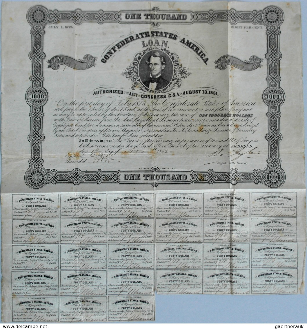 United States Of America - Confederate States: Very Nice Set With 3 Large Size Confederate States Lo - Confederate (1861-1864)