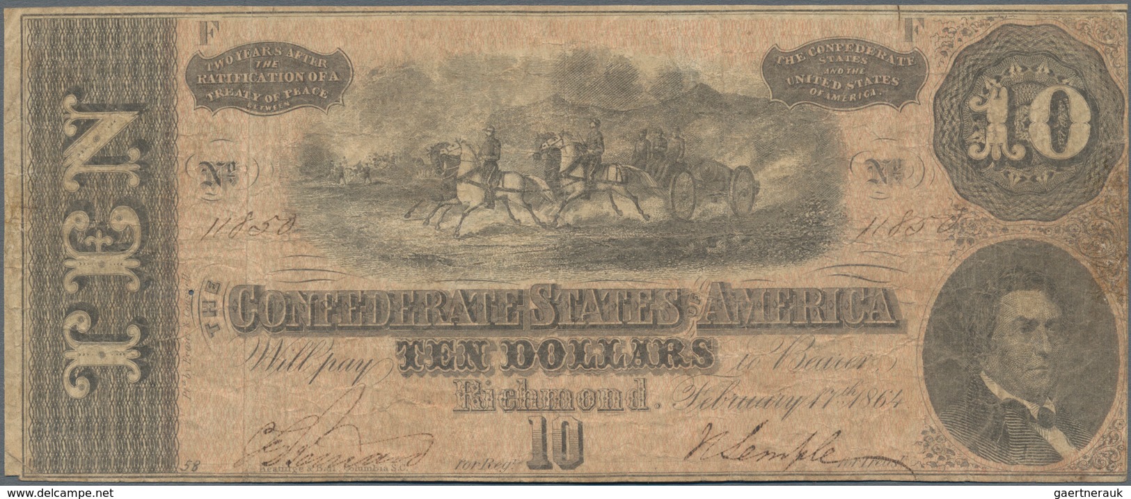 United States Of America - Confederate States: Interesting Lot With 9 Confederate Banknotes And Loan - Devise De La Confédération (1861-1864)