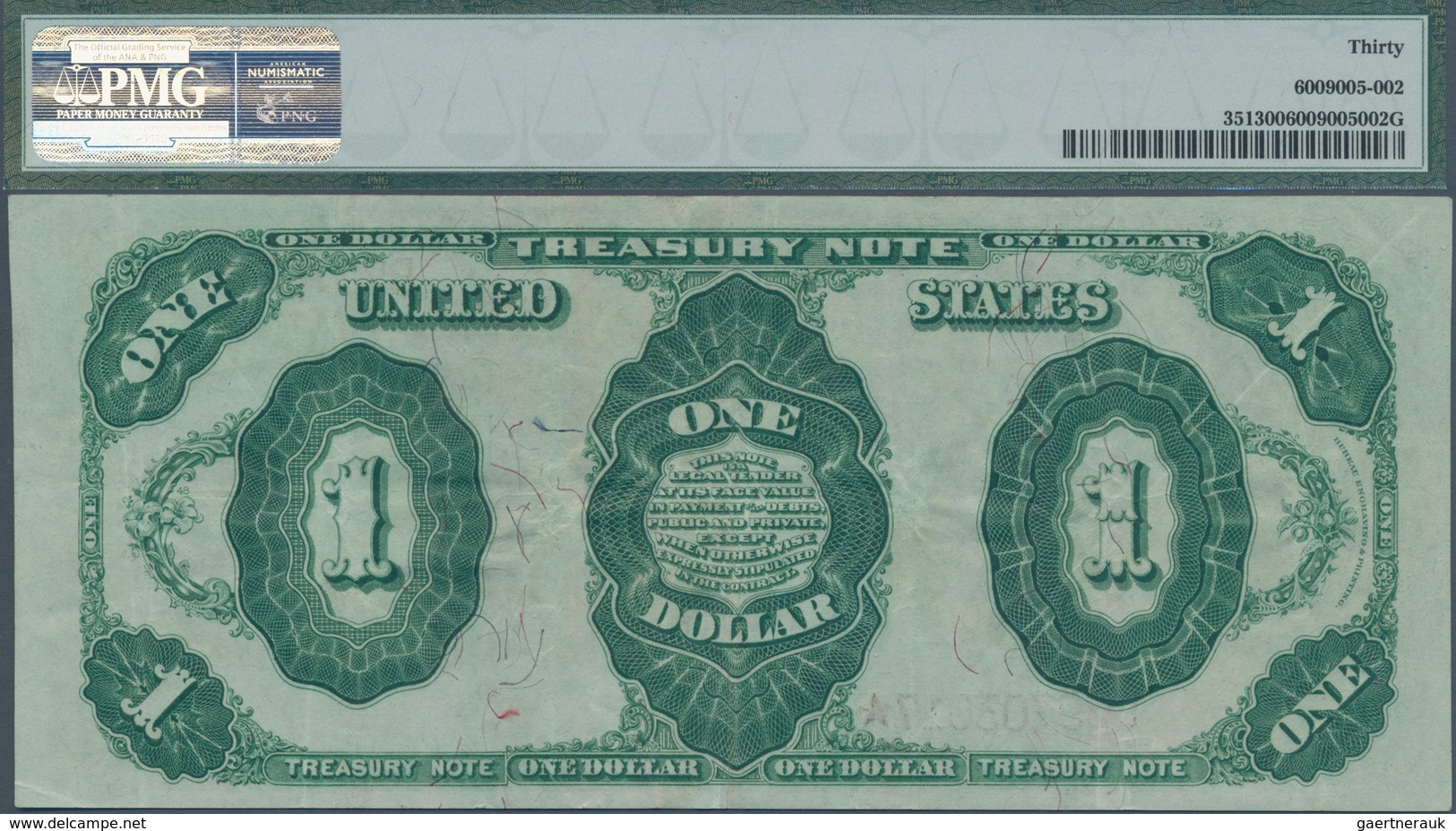 United States Of America: Treasury Note 1 Dollar 1891 With Signatures: Tillman & Morgan, P.351 (Fr.3 - Andere & Zonder Classificatie