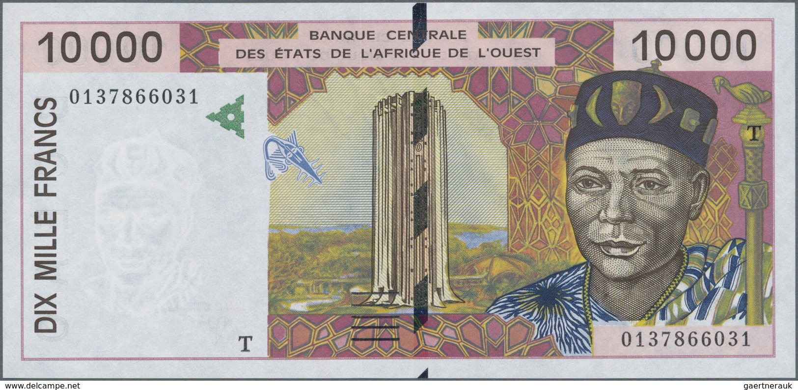 West African States / West-Afrikanische Staaten: Set With 3 Banknotes Comprising 10.000 Francs (20)0 - Westafrikanischer Staaten