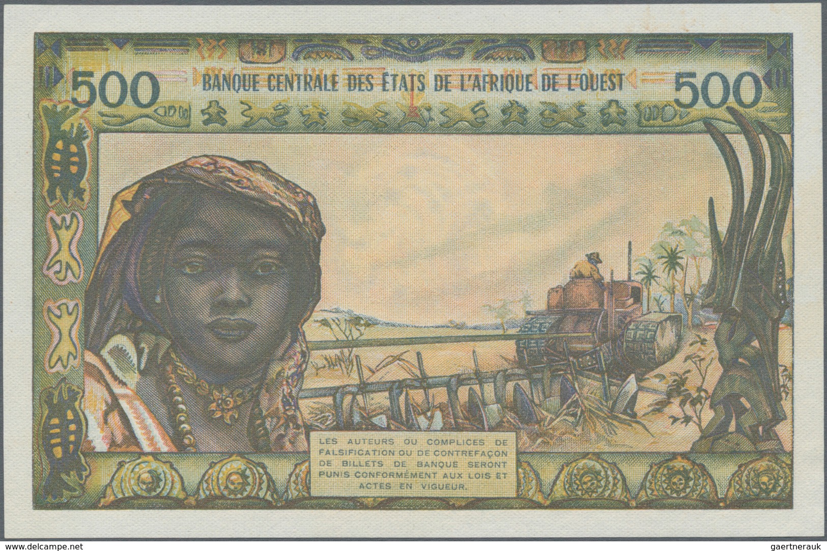 West African States / West-Afrikanische Staaten: 500 Francs ND, Letter "T" = TOGO, P.802Tg, Tiny Din - États D'Afrique De L'Ouest