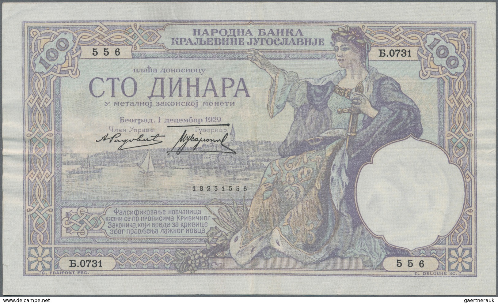 Yugoslavia / Jugoslavien: Kingdom Of Yugoslavia Set With 5 Banknotes Comprising 100 Dinara 1929 With - Yougoslavie