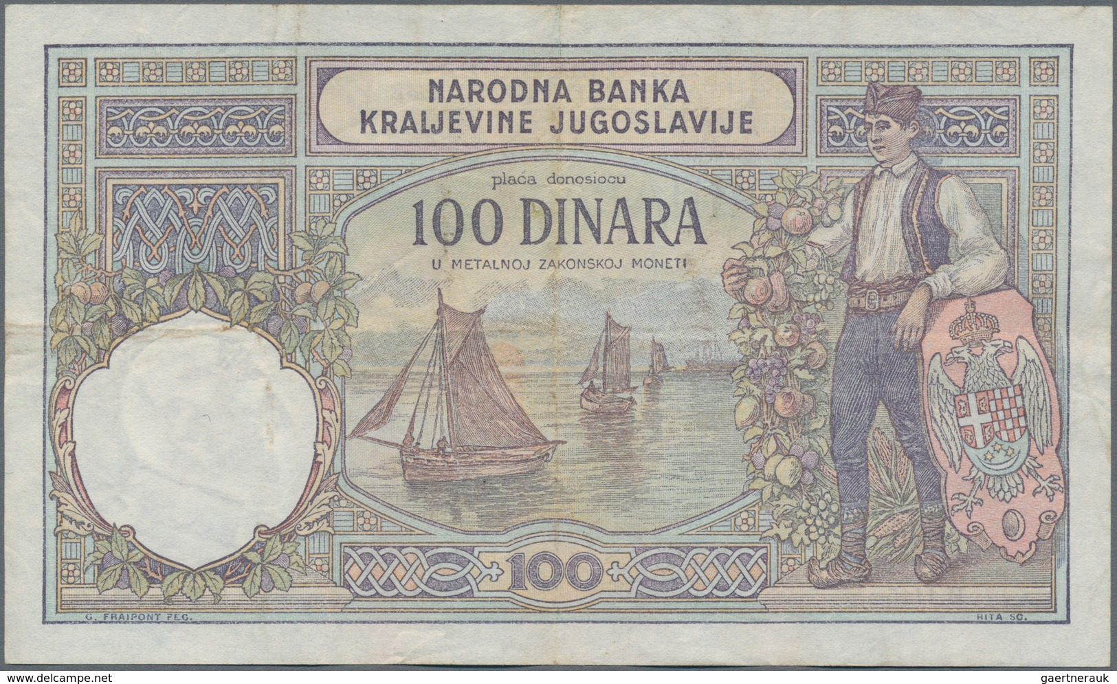 Yugoslavia / Jugoslavien: Huge Lot With 50 Banknotes 100 Dinara 1929, P.27b In About F To VF Conditi - Jugoslawien