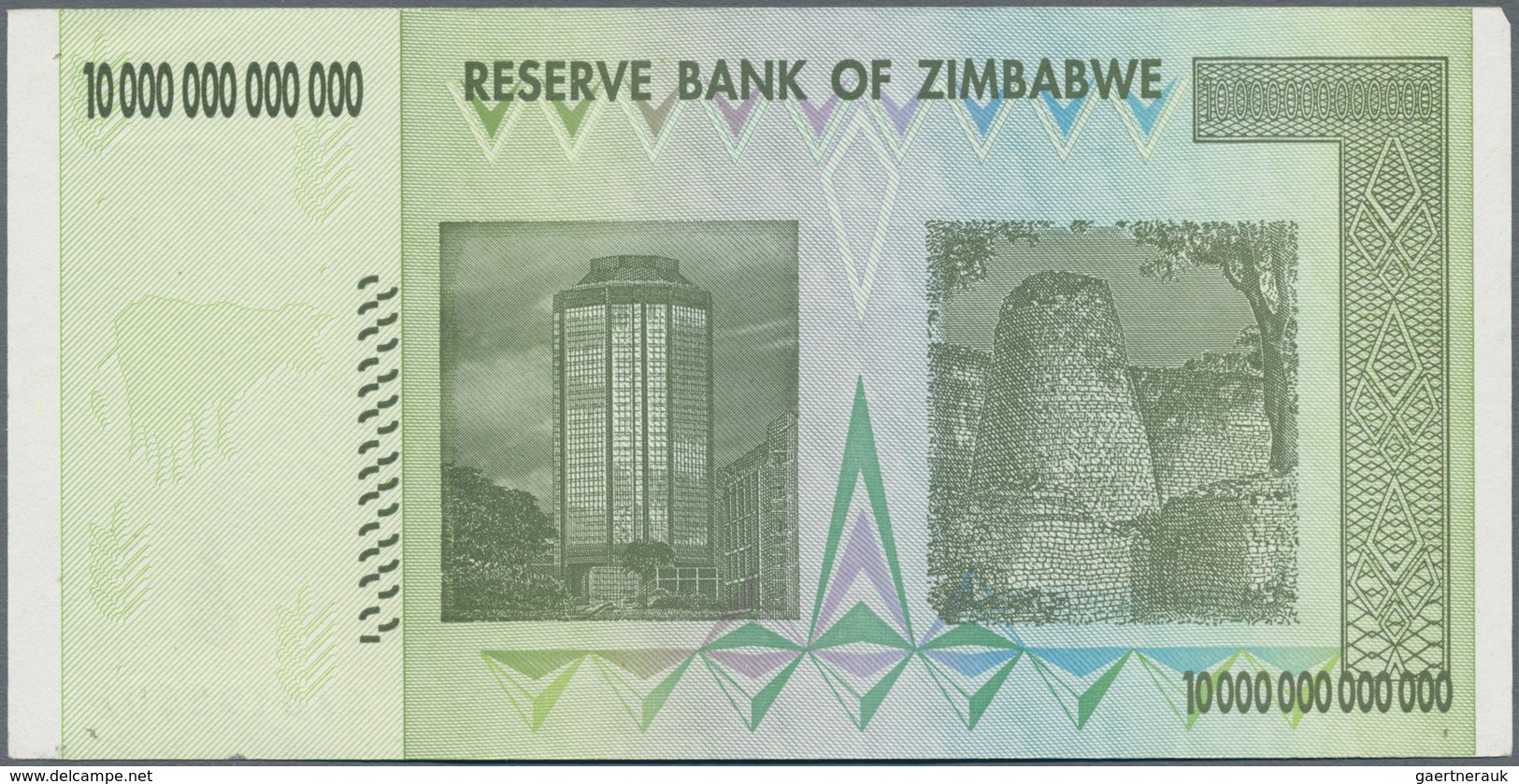 Zimbabwe: Original Bundle With 100 Banknotes 10 Trillion Dollars 2008, P.88 In AUNC/UNC Condition. ( - Simbabwe