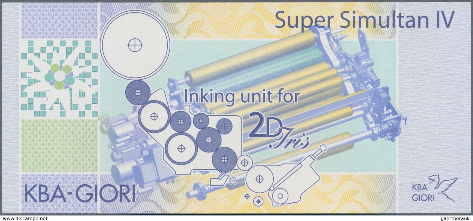 Testbanknoten: Bundle Of 100 Pcs. Test Notes Switzerland By KBA GIORI 2D IRIS SIMULALTAN IV ND(2008) - Fiktive & Specimen