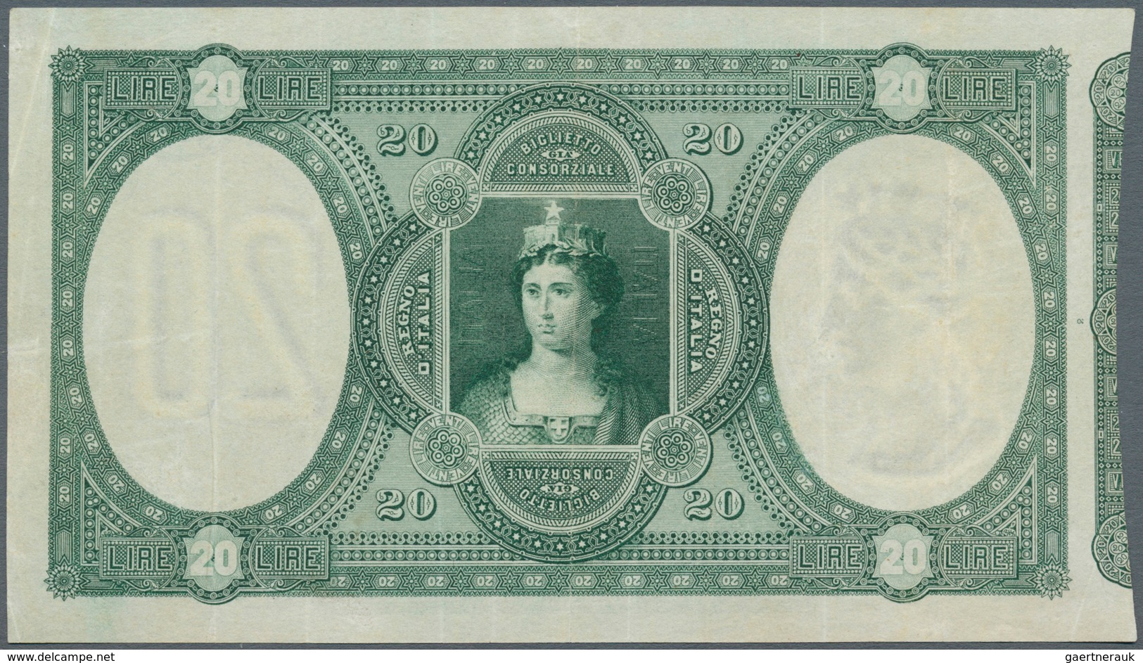 Italy / Italien: 20 Lire 1881 P. 14, Series 1, Serial Number 0007, Highly Rare Note In Very Crisp Co - Other & Unclassified
