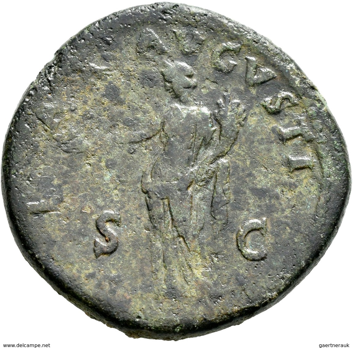 Vespasian (69 - 79): Æ-Sesterz, 27,36 G, Kampmann 20.74, Dunkelbraune Patina, Fast Sehr Schön. - The Flavians (69 AD Tot 96 AD)