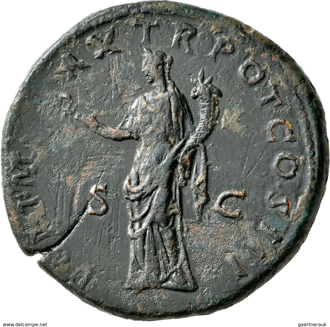 Hadrian (117 - 138): Æ Sesterz (sestertius). Kopf Mit Lorbeerkranz Nach Rechts, IMP CAESAR TRIANVS H - Die Antoninische Dynastie (96 / 192)