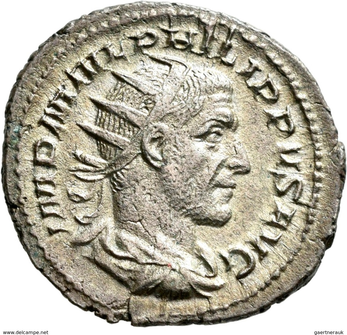 Philippus I. Arabs (244 - 249): AR Antoninian, 3,70 G. Drapierte Büste Mit Strahlenkrone Nach Rechts - The Military Crisis (235 AD To 284 AD)