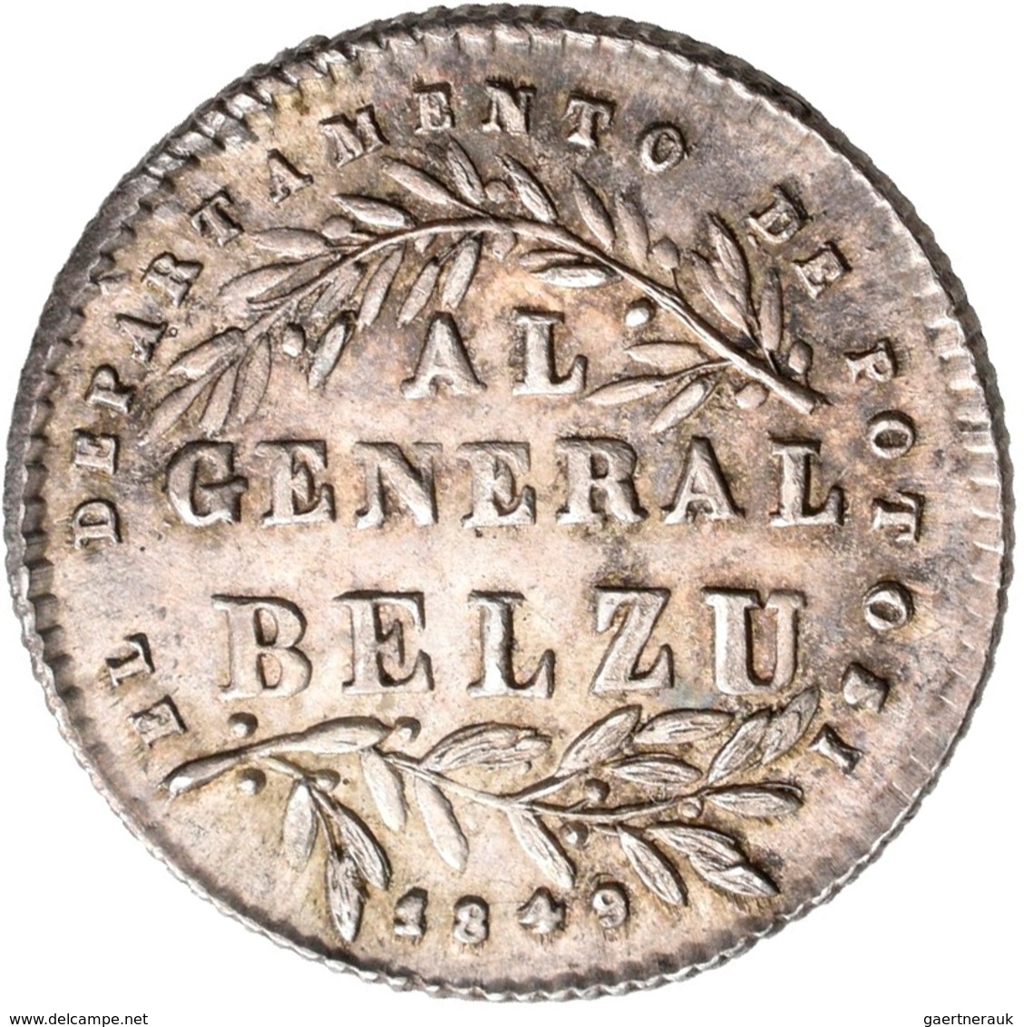 Bolivien: Medaille 1849 Zu 1 Sol: Handschlag Vor Merkurstab, Degen, Palmzweig Und Freiheitsmütze UNI - Bolivië