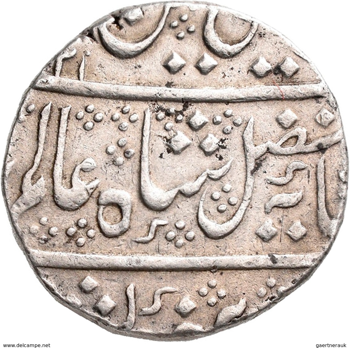 Franz. Indien: Französisches Protektorat, Shah Alam II. 1759-1806: Rupie 1221/43 (1806), Arcot. KM# - Andere & Zonder Classificatie
