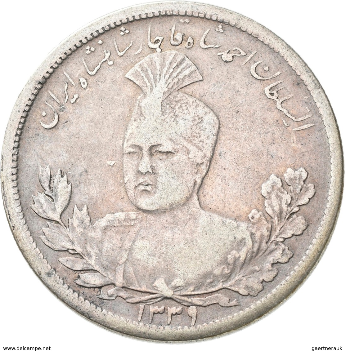 Iran: Königreich, Reza Shah: Lot 4 Silbermünzen Zu 5000 Dinars (5 Kran), Nicht Näher Bestimmt. - Iran