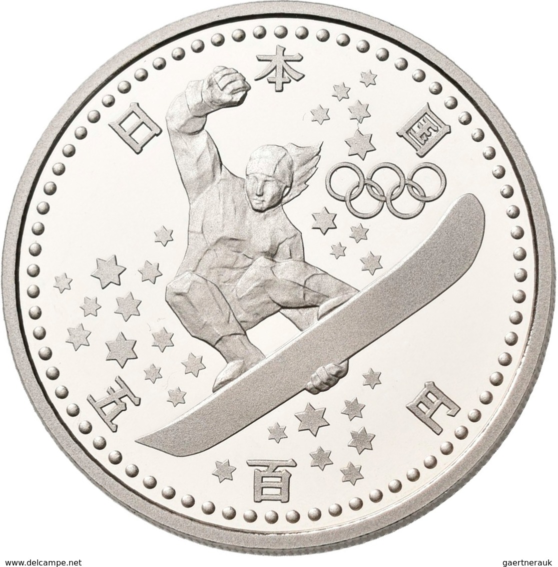 Japan: Olympische Winterspiele Nagano 1998: Set 3 X 500 Yen CN Münzen Plus 3 X 5.000 Yen Silber Münz - Japon