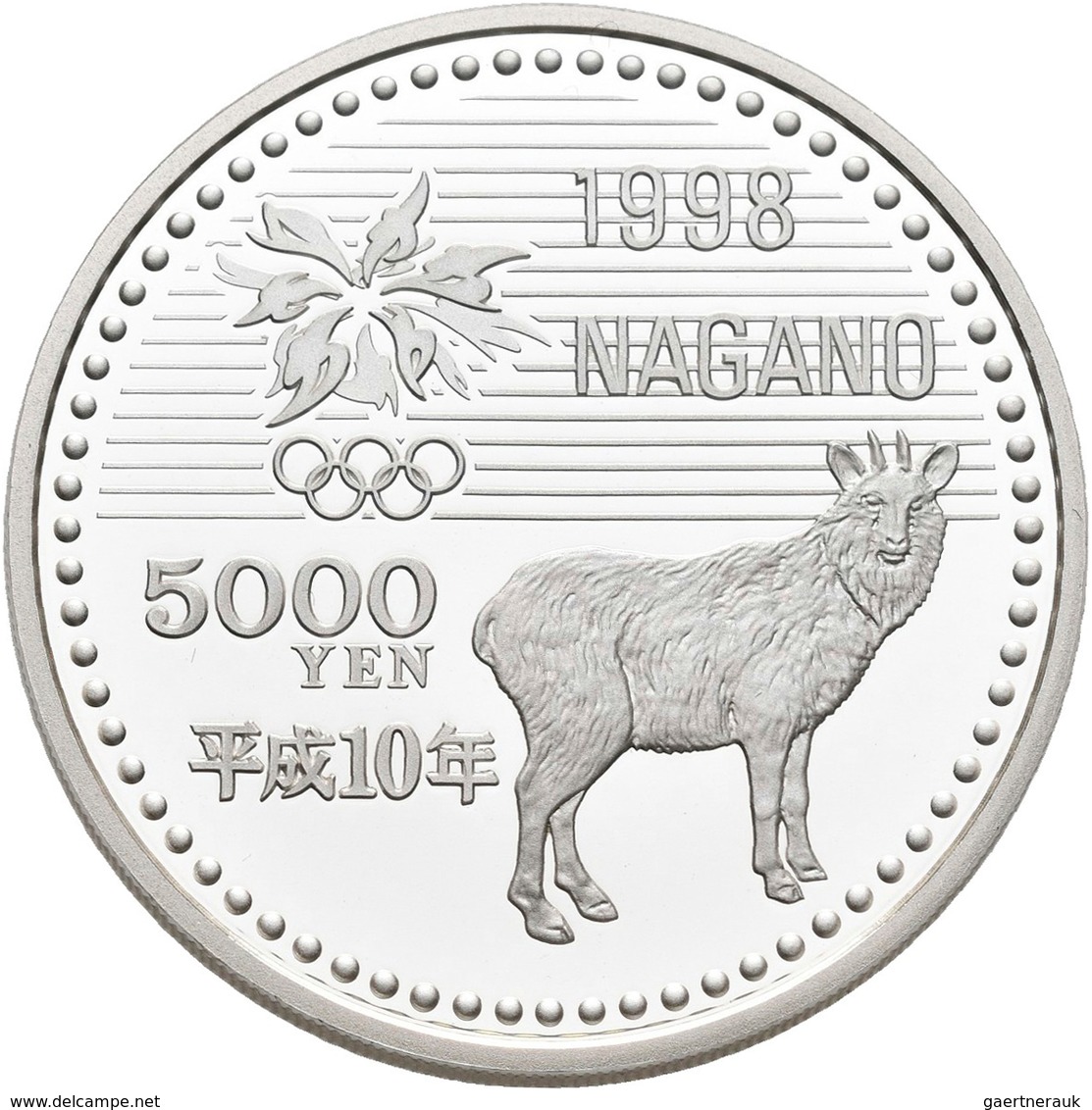 Japan: Olympische Winterspiele Nagano 1998: Set 3 X 500 Yen CN Münzen Plus 3 X 5.000 Yen Silber Münz - Japon