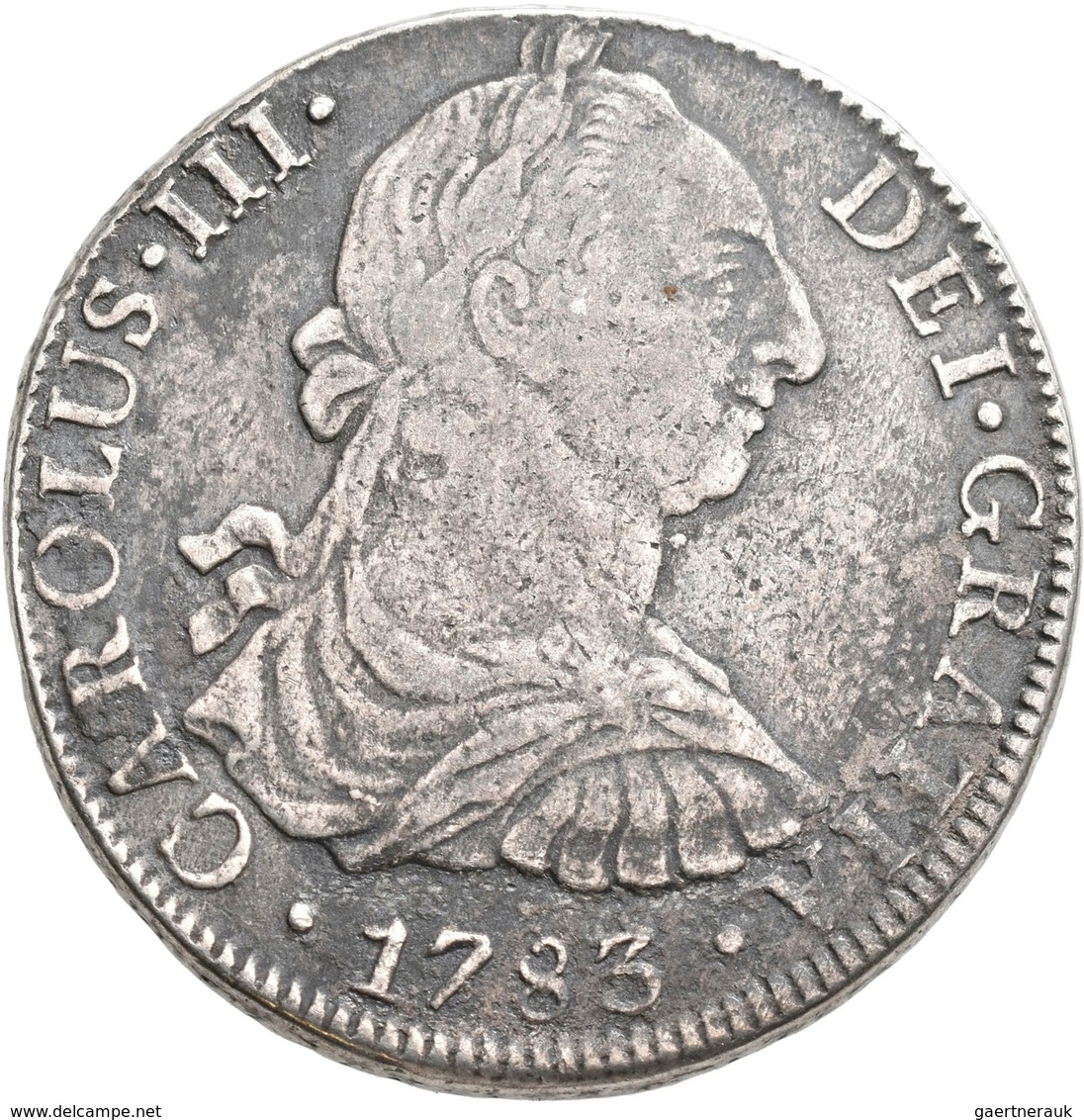 Mexiko: Carlos III. 1759-1788: 8 Reales 1783 Mo, Mexiko City. 25,19 G. Schön - Sehr Schön. - Mexico