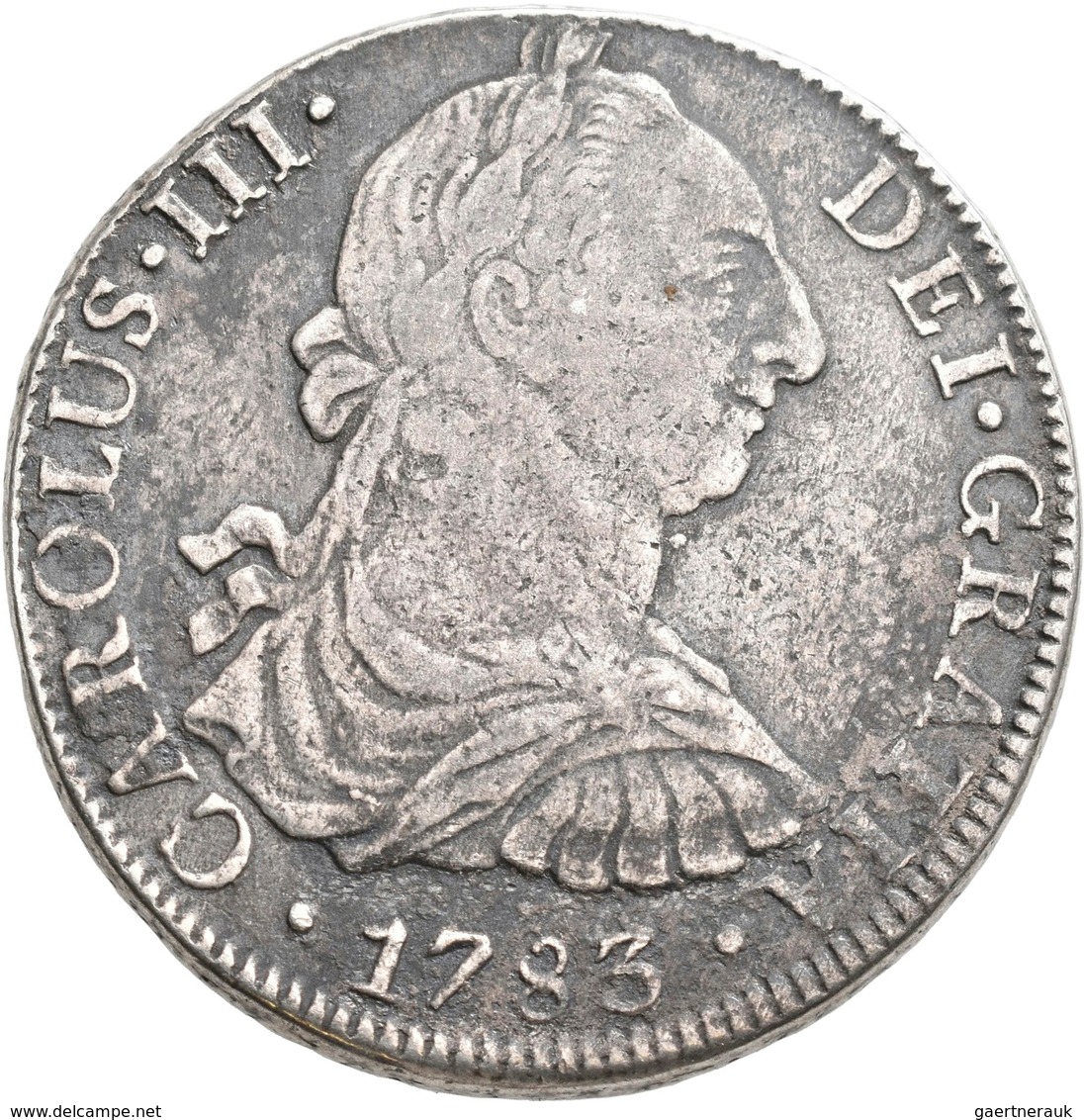Mexiko: Carlos III. 1759-1788: 8 Reales 1783 Mo, Mexiko City. 25,19 G. Schön - Sehr Schön. - Mexiko