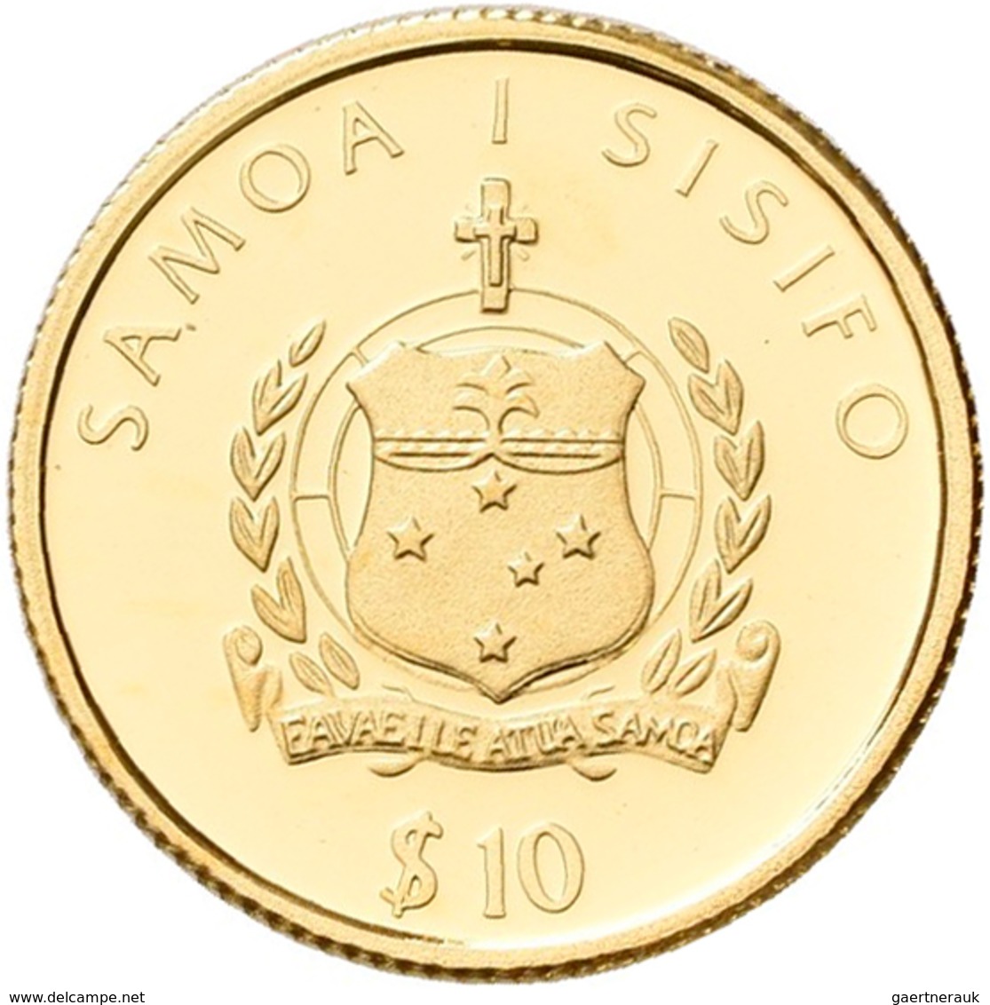 Samoa - Anlagegold: Samoa I Sisifo: 10 Dollars 2005, Papst Johannes Paul II. KM# 142. 1/25 OZ 999/10 - Samoa