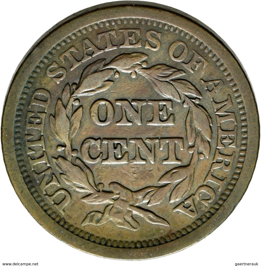Vereinigte Staaten Von Amerika: 1847 N1 Large Cent Choice Medium Brown Large Cent With Hard Surfaces - Autres & Non Classés