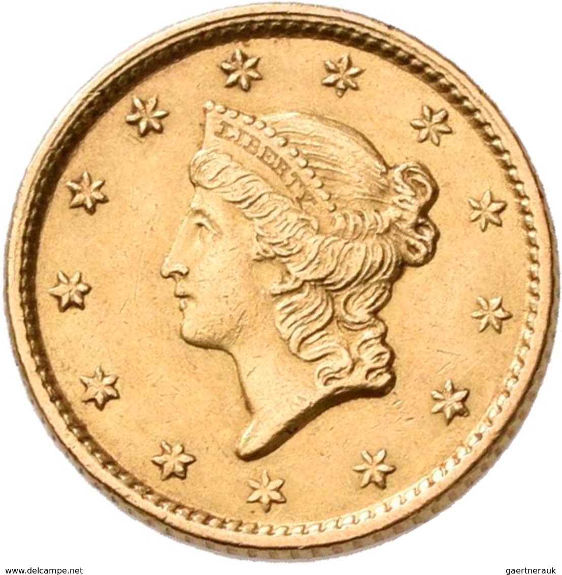 Vereinigte Staaten Von Amerika - Anlagegold: 1 Dollar 1853 Liberty Head, KM# 73, Friedberg 84. 1,67 - Autres & Non Classés