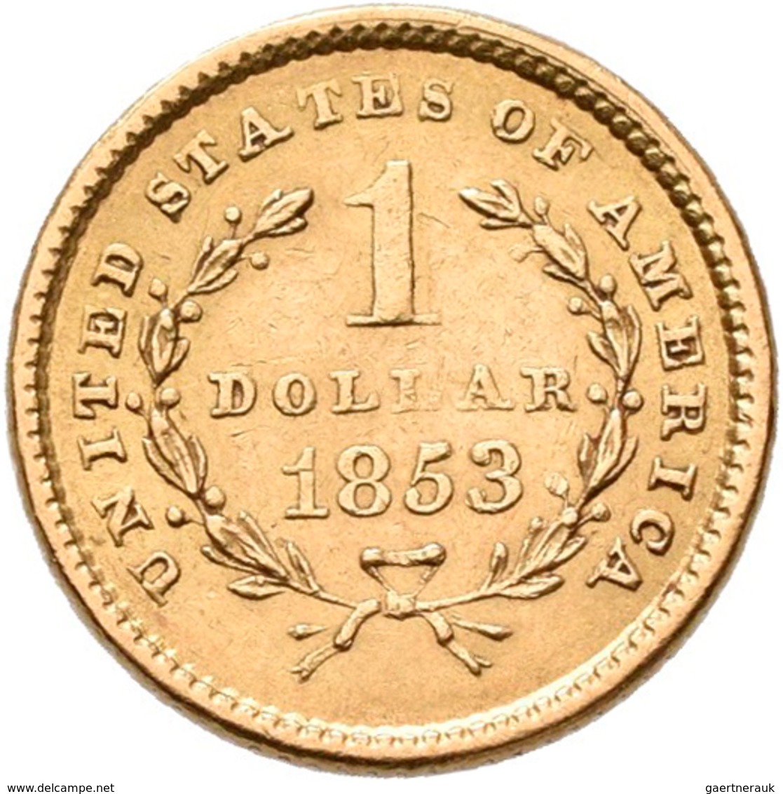 Vereinigte Staaten Von Amerika - Anlagegold: 1 Dollar 1853 Liberty Head, KM# 73, Friedberg 84. 1,67 - Autres & Non Classés