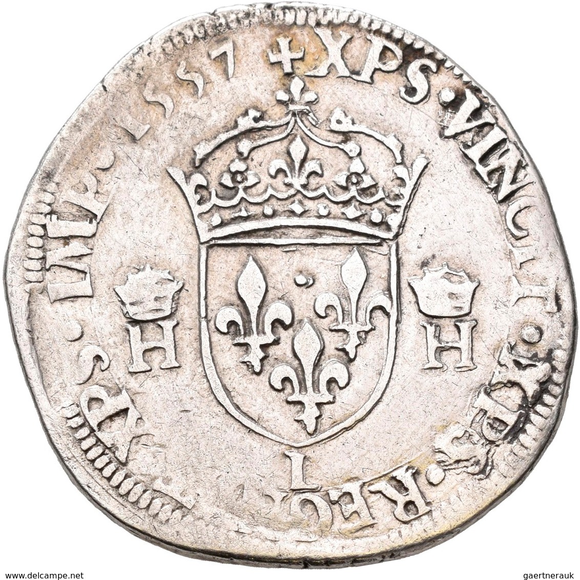 Frankreich: Henry II., Lot 3 Münzen, Teston 1557 H, 1561 H, 1576, Nicht Näher Bestimmt, überwiegend - Andere & Zonder Classificatie