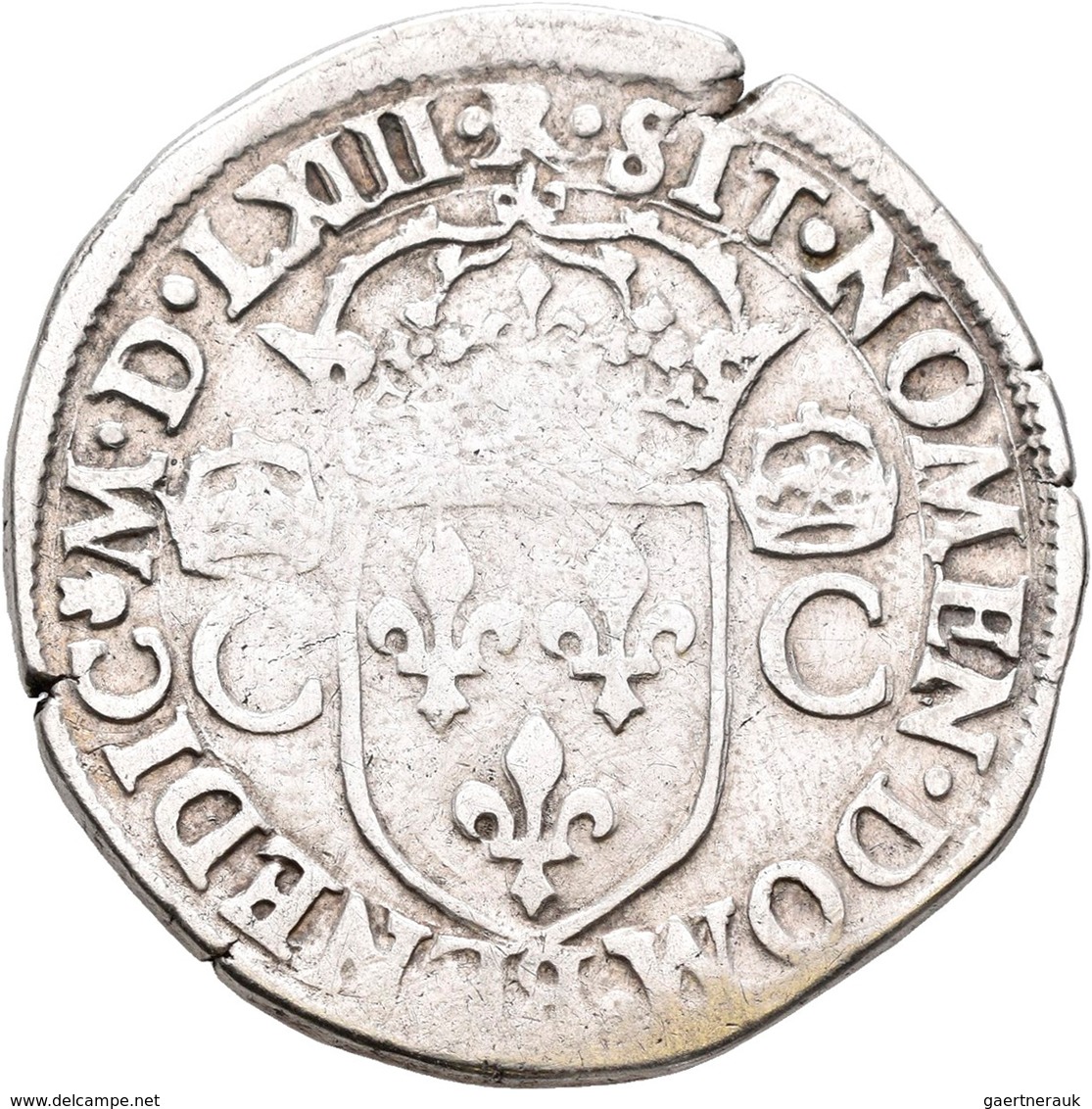 Frankreich: Charles IX. 1560-1574: Teston 1563 M Toulouse. Duplessy 1063. 9,14 G. Legende: CAROLVS V - Autres & Non Classés