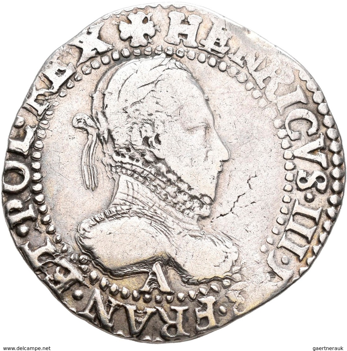 Frankreich: Henry III. 1574-1589: Lot 2 Münzen, Demi Franc 1587 A + 1578 G, Nicht Näher Bestimmt, üb - Autres & Non Classés