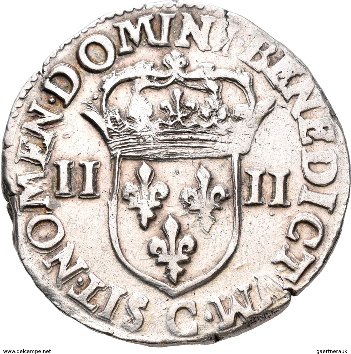 Frankreich: Henry IV. (IIII.) 1589-1610: 1/4 ECU 1601 C Saint-Lo. (Quart D'Ecu). KM# 28. Duplessy 12 - Andere & Zonder Classificatie