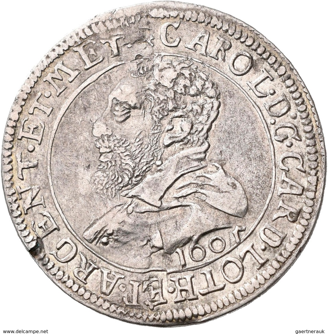 Frankreich: Straßburg (Bistum), Karl Von Lothringen 1593-1607: Teston (1/3 Taler) 1605. Büste Nach L - Autres & Non Classés