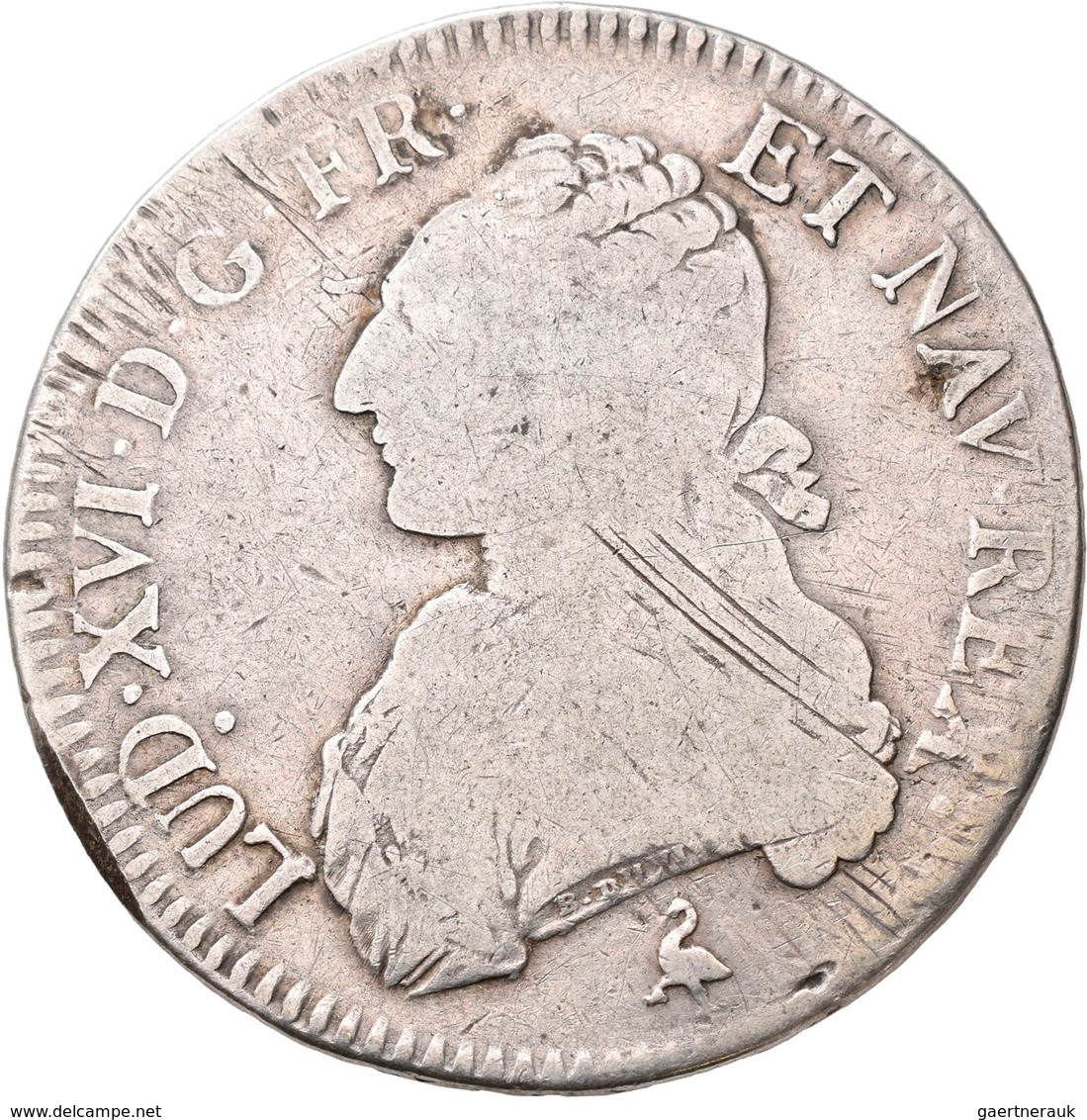 Frankreich: Louis XV. 1715-1774: Lot 3 x ECU 1726 A, 1726 D, 1762 BB; dazu Louis XVI. 1774-1792: Ecu